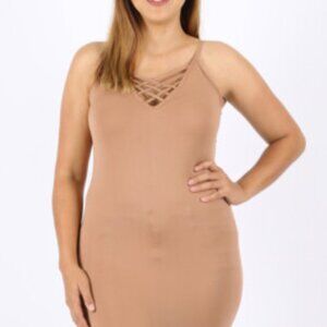 Brand New Plus Seamless Lattice Front Cami Egg Shell Size 1X/2X